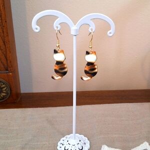 💥SALE💥Tiger Striped Cat NEW Dangle Earrings